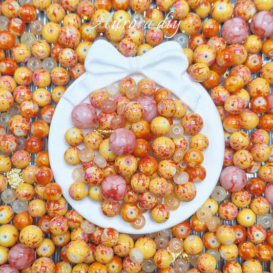 (J to T)Bigger size glass beads mix