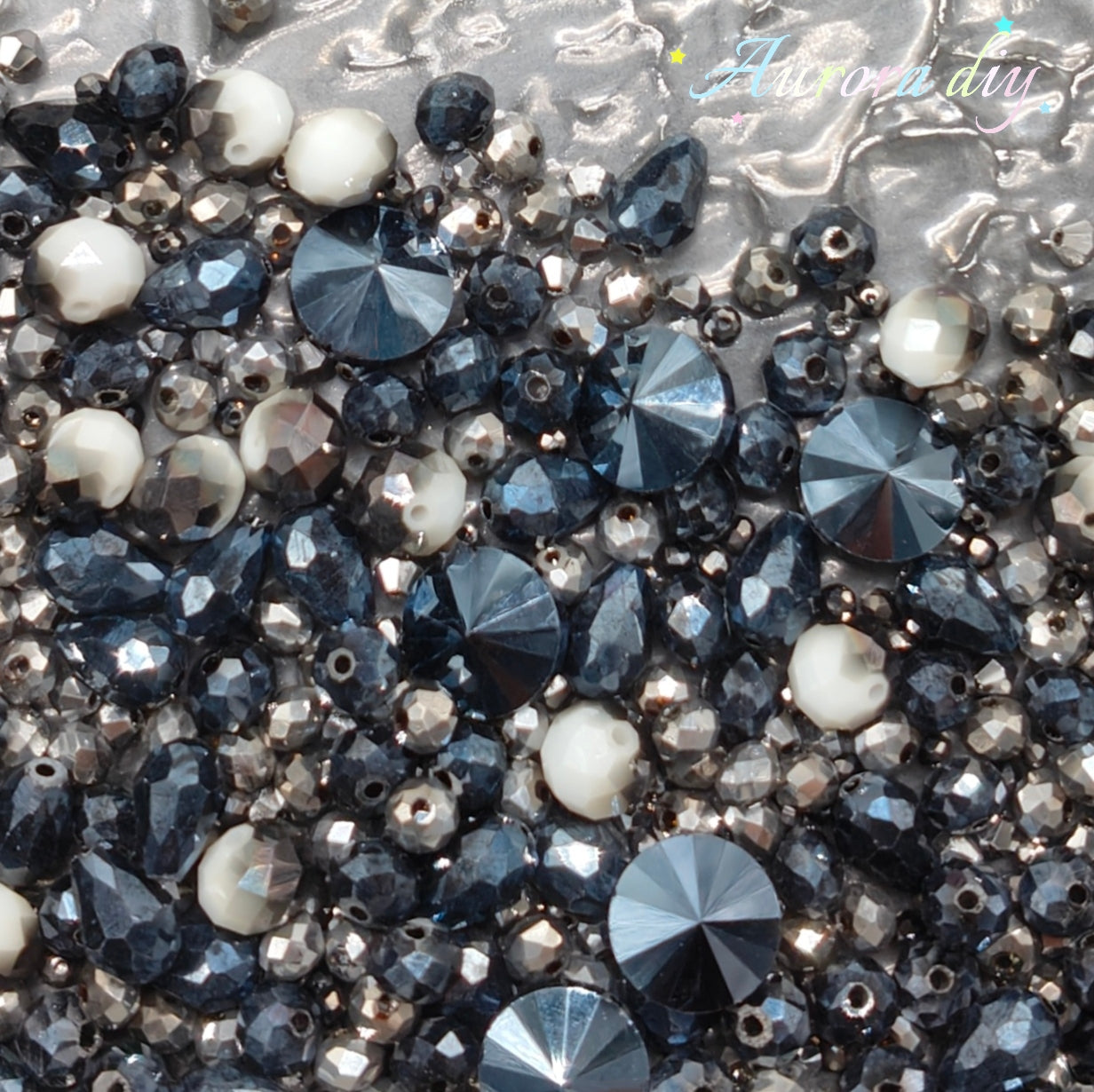 ✨【NEW|B1G1】Midnight Mist Faceted Glass Beads DIY Jewelry Bulk