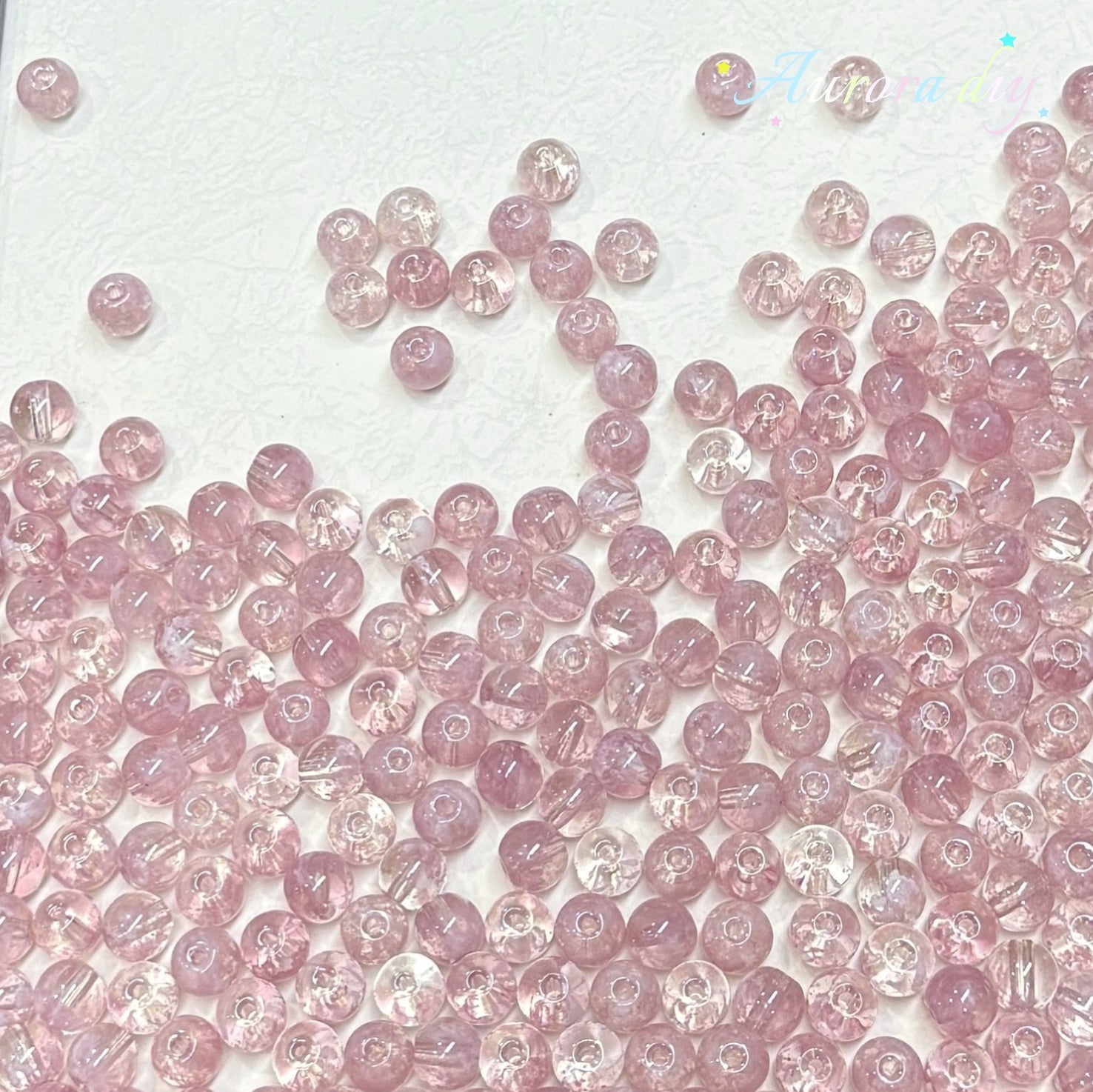 ✨【NEW】8mm Multicolor Wave‑Pattern Glass Round Beads For DIY Jewelry Making