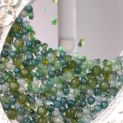 💚【NEW】Sage Jade Brook | Multi-Tone Green Mixed Glass Bead Set For DIY Handmade Jewelry