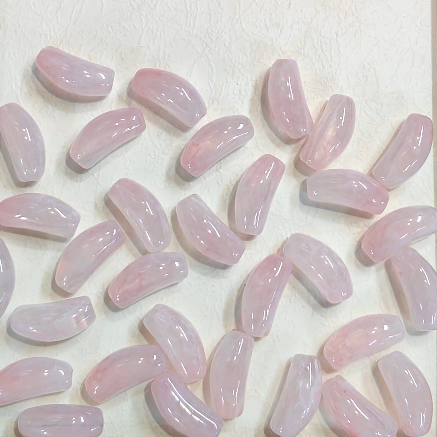 ✨【NEW】Stalactite Haze Carved Tube | Marbled Curved Tube Glass Beads For DIY Handmade Jewelry