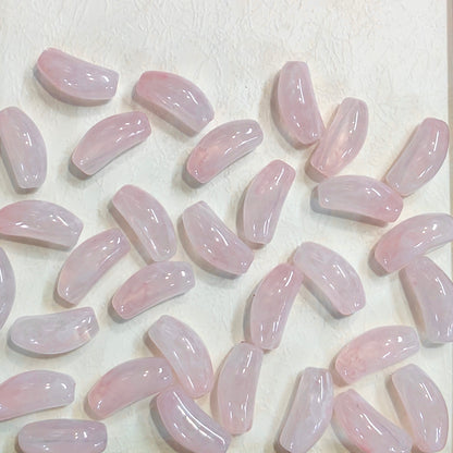 ✨【NEW】Stalactite Haze Carved Tube | Marbled Curved Tube Glass Beads For DIY Handmade Jewelry