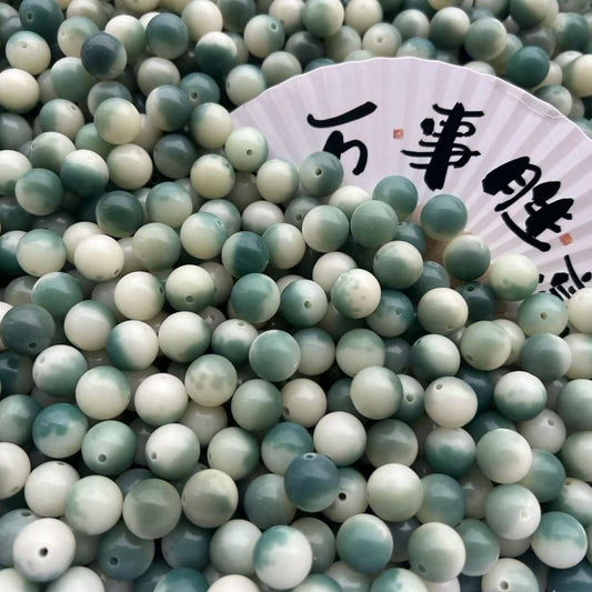 [B1G1] H34-11.5mm Milky Cyan Gradient Round Bodhi