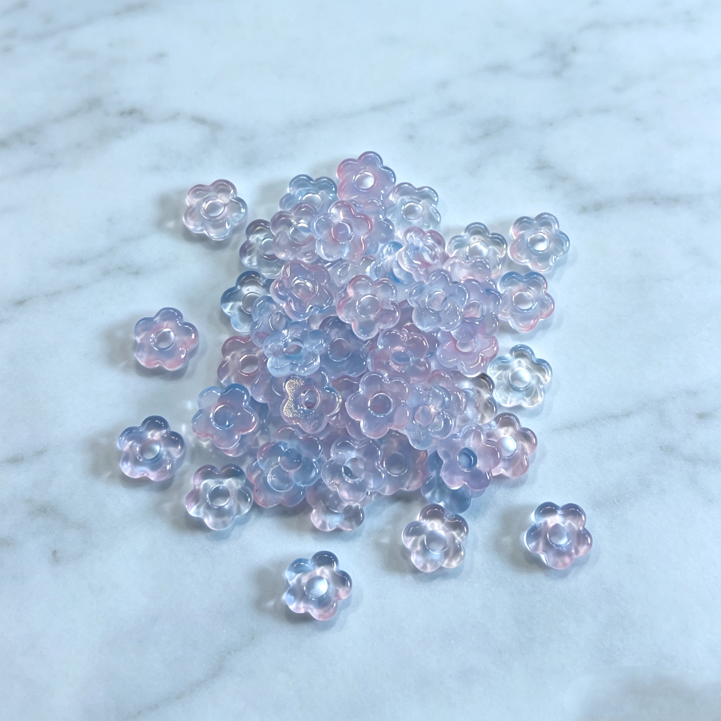 ✨【NEW】Hollow Flower | Large Hole Glass Flower Beads For DIY Handmade Jewelry Craft Supplies