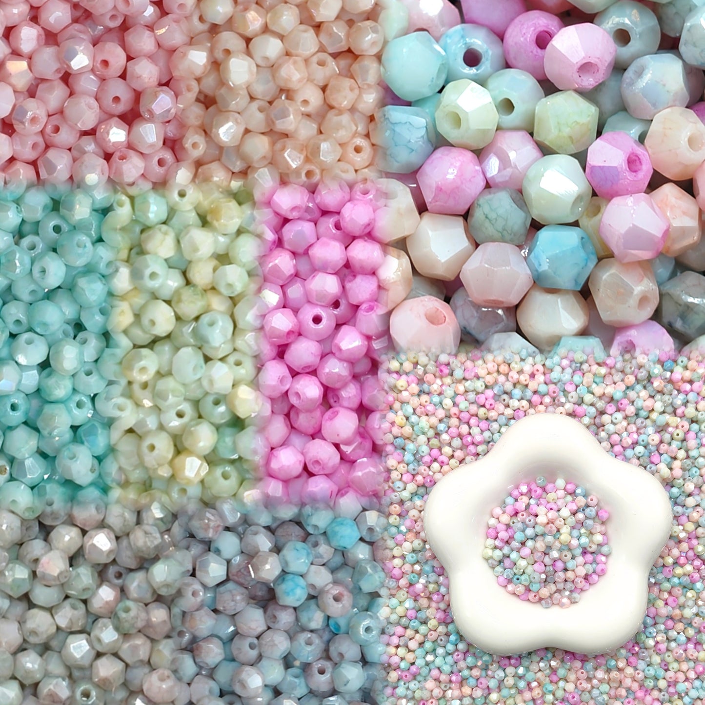 🍂【NEW】Sugar Prism | Faceted Prism Glass Beads For DIY Handmade Jewelry Making