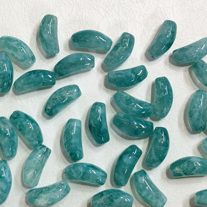 ✨【NEW】Stalactite Haze Carved Tube | Marbled Curved Tube Glass Beads For DIY Handmade Jewelry