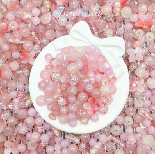Glass-Pink Bloom|for DIY Bracelet & Jewelry Craft