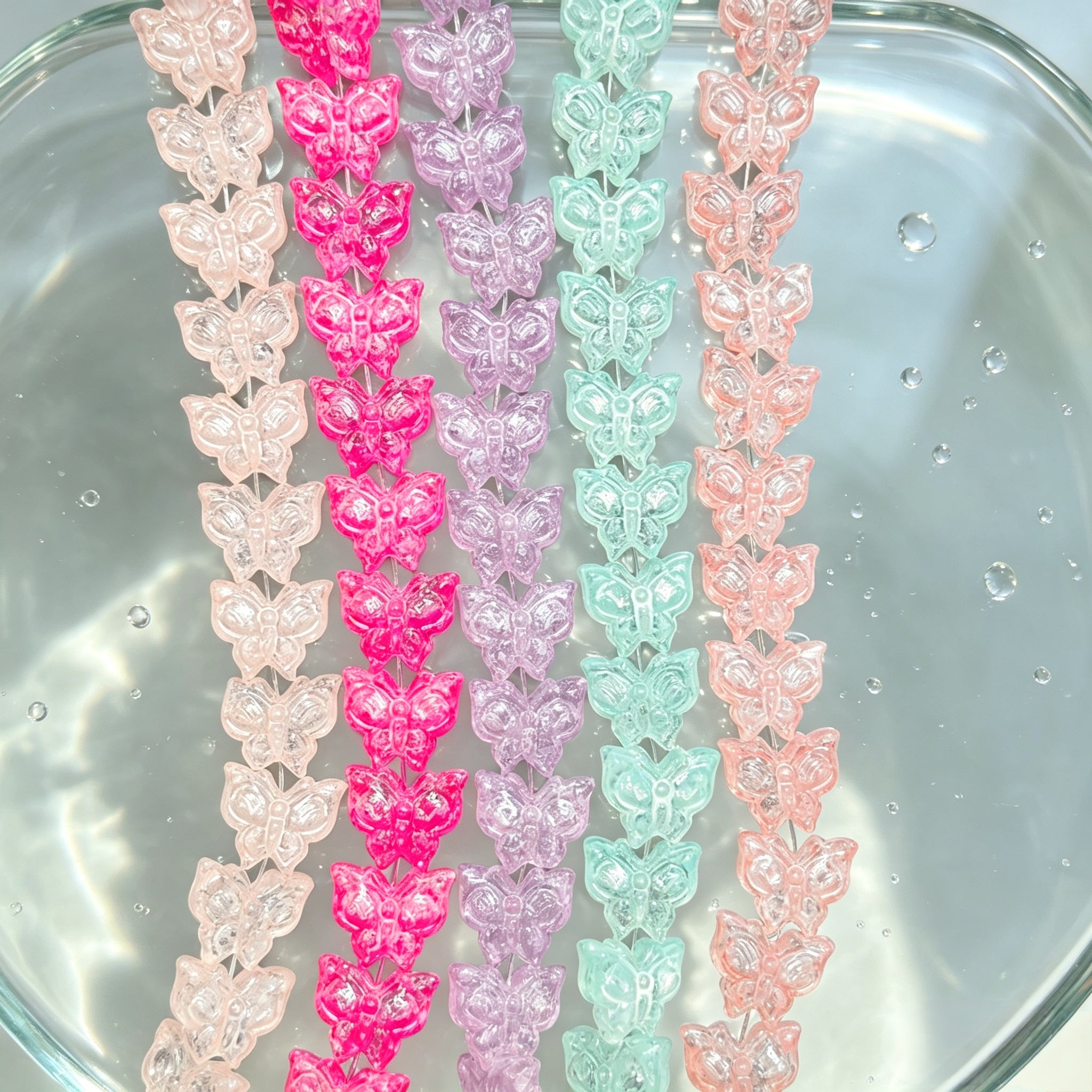 ✨【NEW】Glacier Butterfly | Transparent Glass Beads for DIY Craft