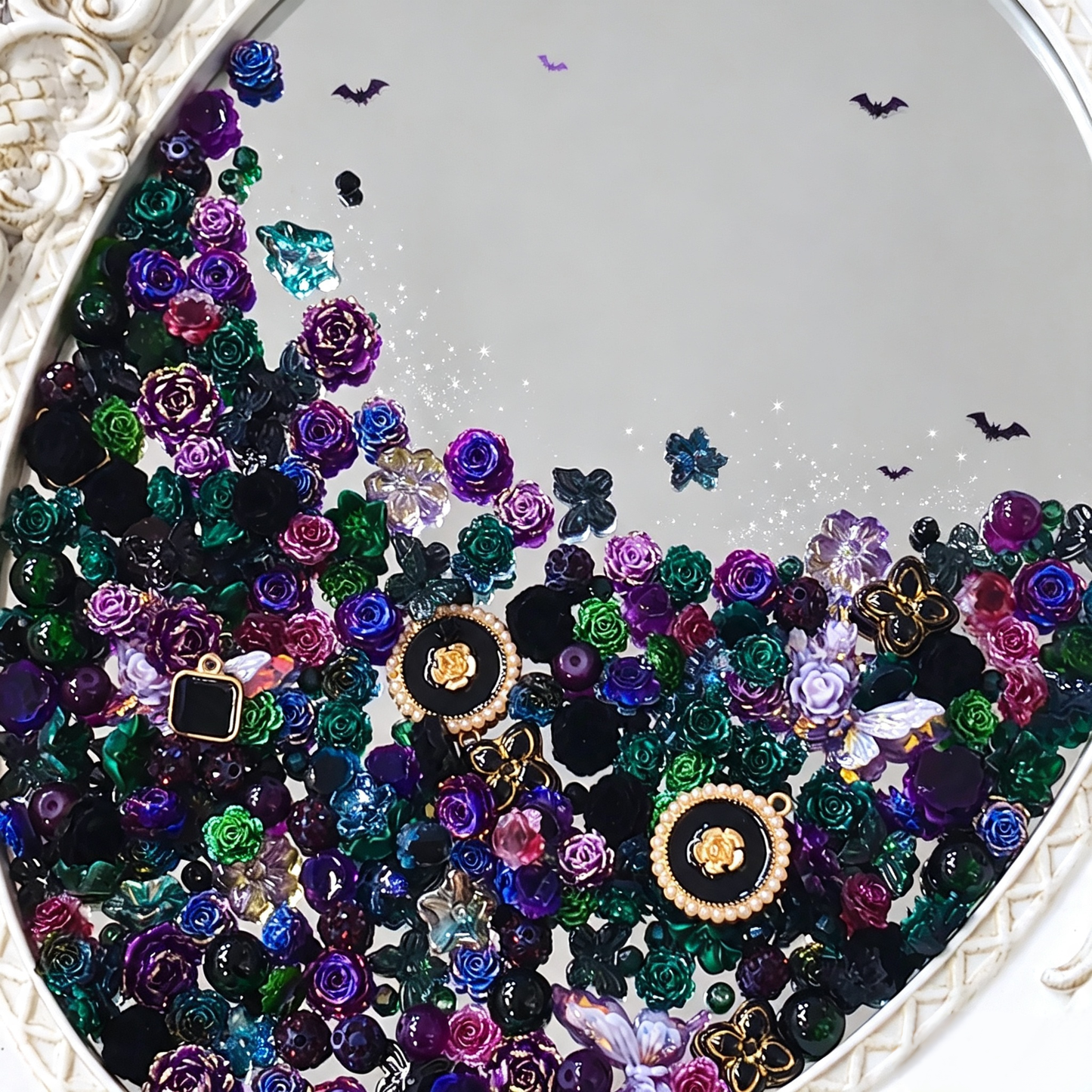 💜【NEW】Gothic Bloom | Halloween Resin Soft Flower Set For DIY Handmade Jewelry