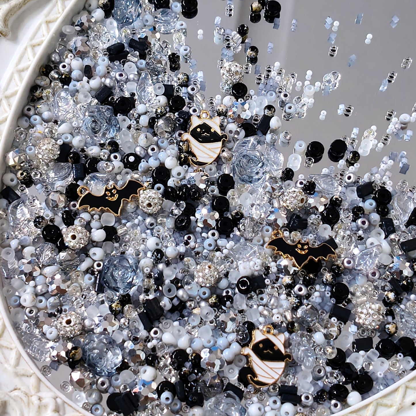 🩶【NEW】Seed Bead-Dusk Specter | Tiny Glass Bead Mix For Halloween DIY Jewelry Making