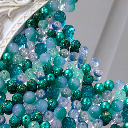 💚【NEW】Lagoon Dew | Gradient Teal Mixed Glass Bead Set For DIY Handmade Jewelry