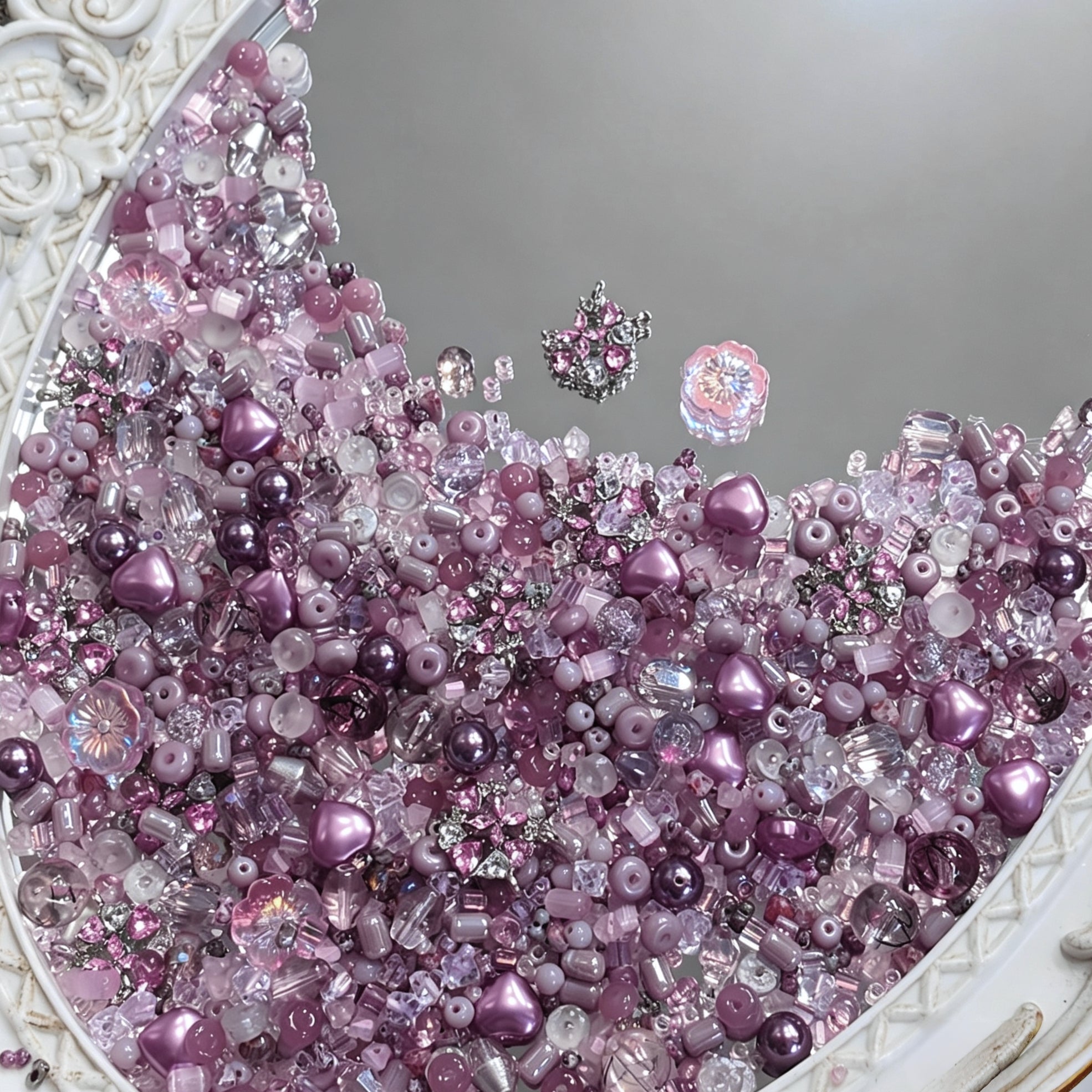 ✨【NEW】Seed Bead-Mauve Veil